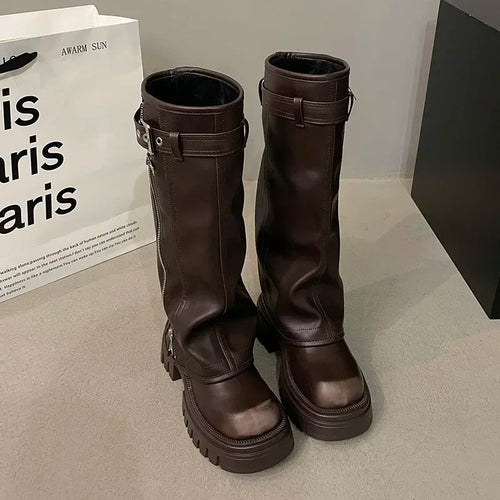 Dames Knee-High Platform Stiefels 7