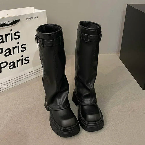 Dames Knee-High Platform Stiefels 8