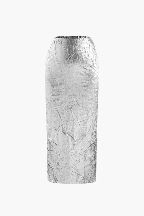 Dames Midi Skirt Gold 3