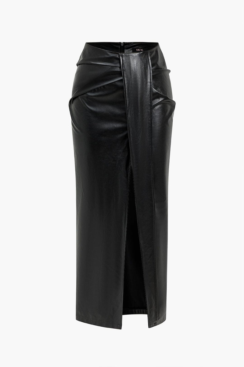 Women Midi Skirt High Waisted