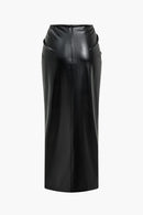 Dames Midi Skirt High Waisted 2