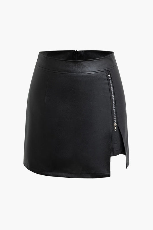 Dames Mini Skirt With Asymmetrical Cut 0