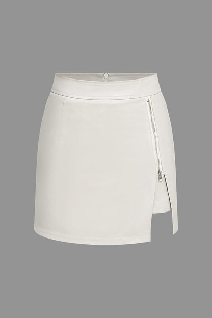 Dames Mini Skirt With Asymmetrical Cut 3