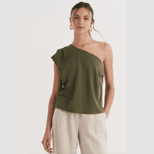 Dames One-Shoulder Top 0