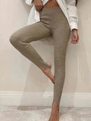 Dames Ribbed Mid-Waist Leggings 3