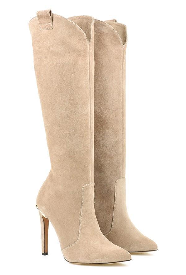 Dames Suede Boots High Heel 1