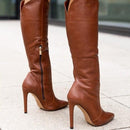 Dames Suede Boots High Heel 6