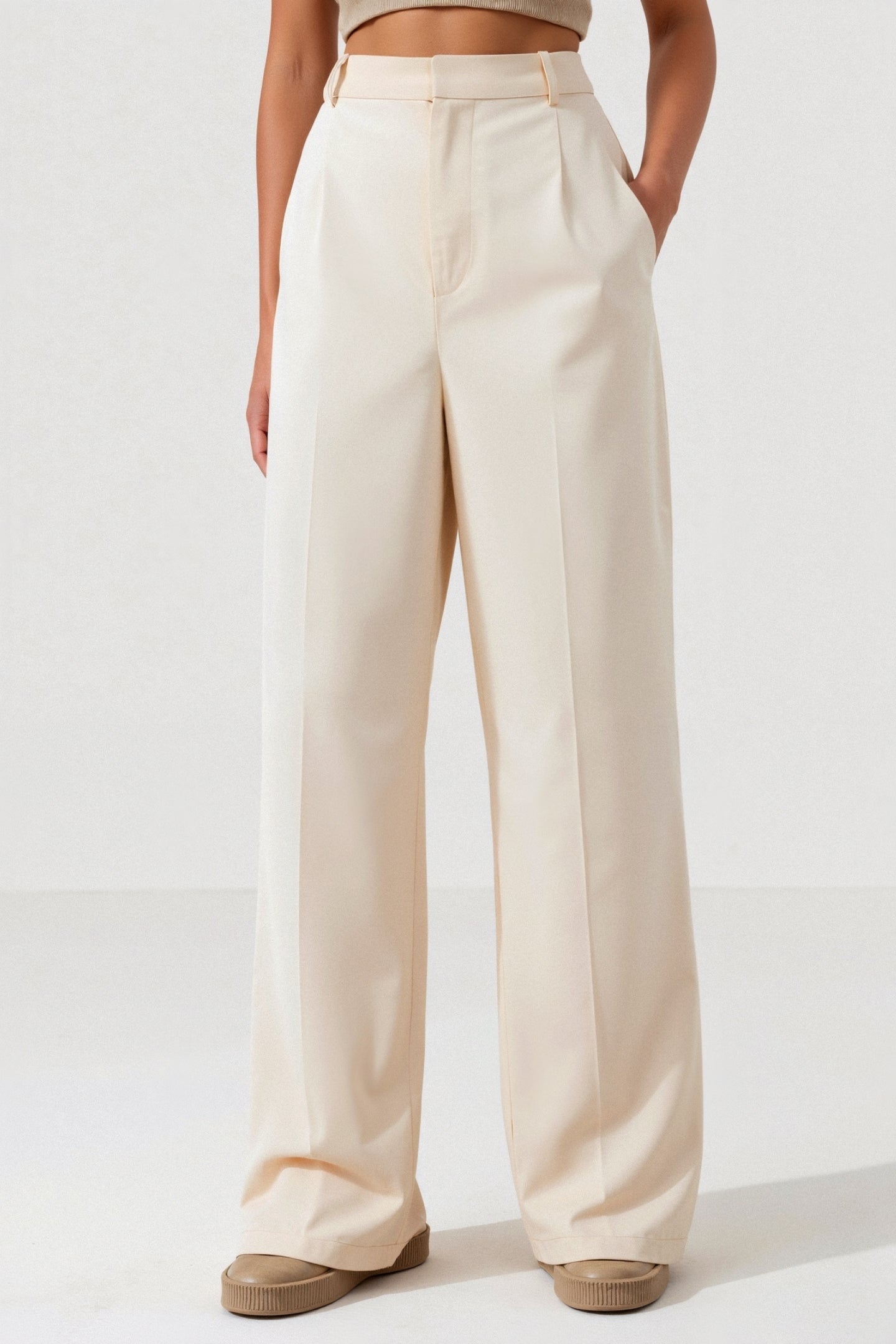 Dames Trousers Wide Cut 1