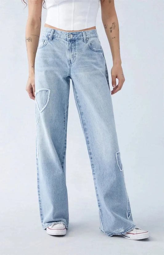 Dames Wide Leg Jeans 0