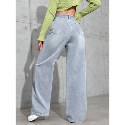 Dames Wide Leg Jeans 6