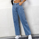 Dames Wide Leg Jeans High Waist 1