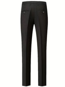 Men’s Slim Fit 3-Piece Suit – Glossy Finish Elegant Formal Style