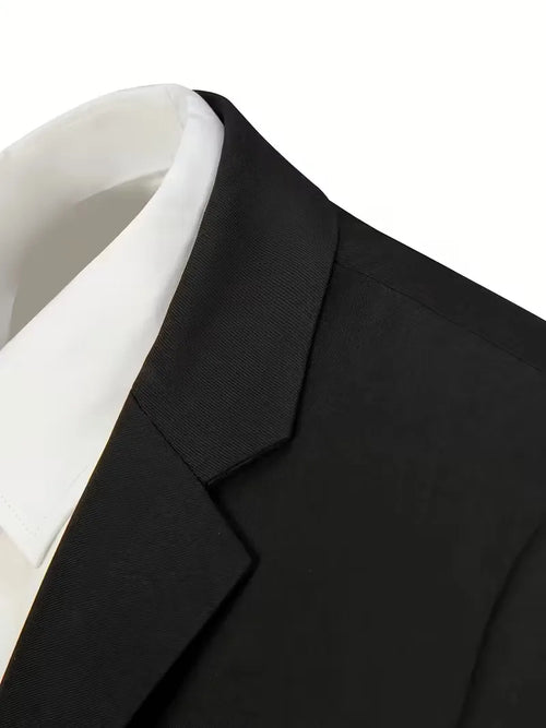 Men’s Slim Fit 3-Piece Suit – Glossy Finish Elegant Formal Style