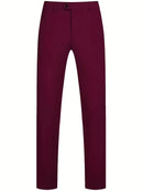 Men’s Slim Fit 3-Piece Suit – Glossy Finish Elegant Formal Style