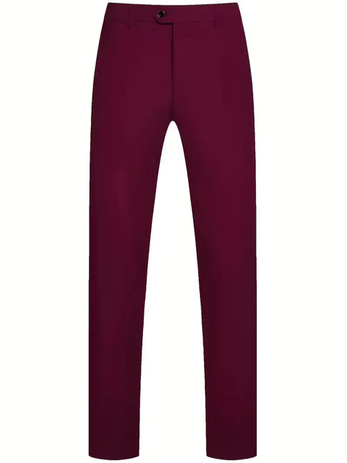 Men’s Slim Fit 3-Piece Suit – Glossy Finish Elegant Formal Style