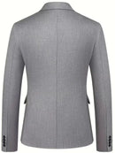 Men’s Slim Fit 3-Piece Suit – Glossy Finish Elegant Formal Style