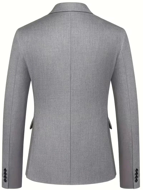 Men’s Slim Fit 3-Piece Suit – Glossy Finish Elegant Formal Style