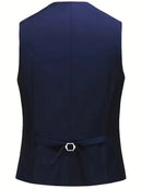 Men’s Slim Fit 3-Piece Suit – Glossy Finish Elegant Formal Style