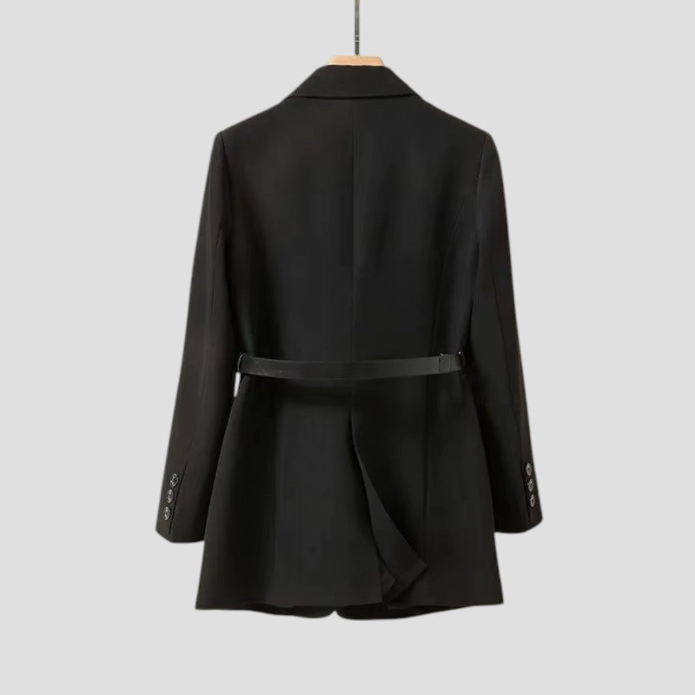 Elegant Women’s Belted Blazer Jacket – Tailored Smart Wear