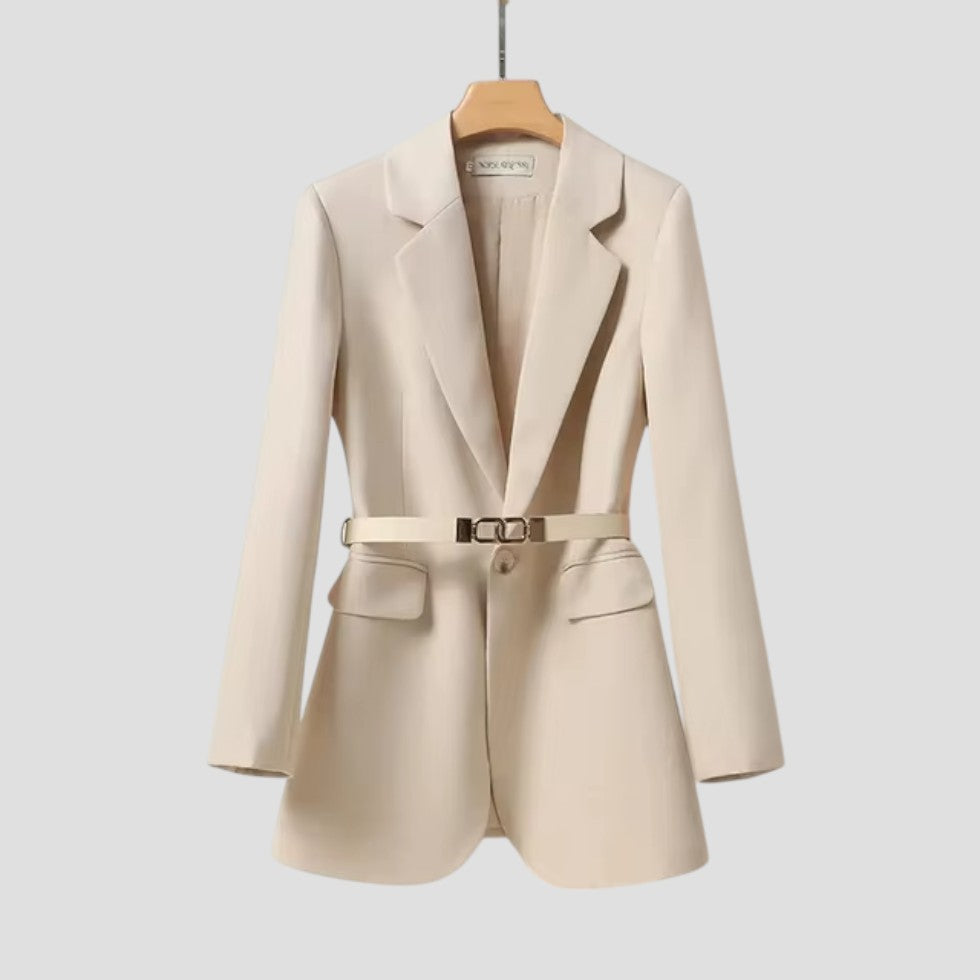 Elegant Women’s Belted Blazer Jacket – Tailored Smart Wear