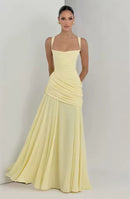 Elegant Maxi Dress with Asymmetrical Ruffles: Flattering Fit for Events 5