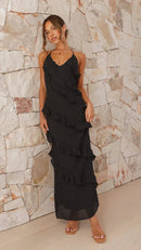Elegant Maxi Ruffle Dress for Women - Versatile Summer Wedding Guest Dresses in Multiple Colors 4