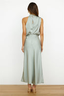 Elegant Midi Dress with Asymmetrical Neckline – Perfect for Special Occasions 2