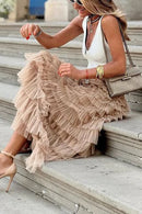 Elegant Tule Maxi Skirt with Elastic Waistband – Versatile and Flattering Design 6
