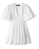Elegant White Dress with Embroidered Ruffles – Versatile Summer Fashion 4