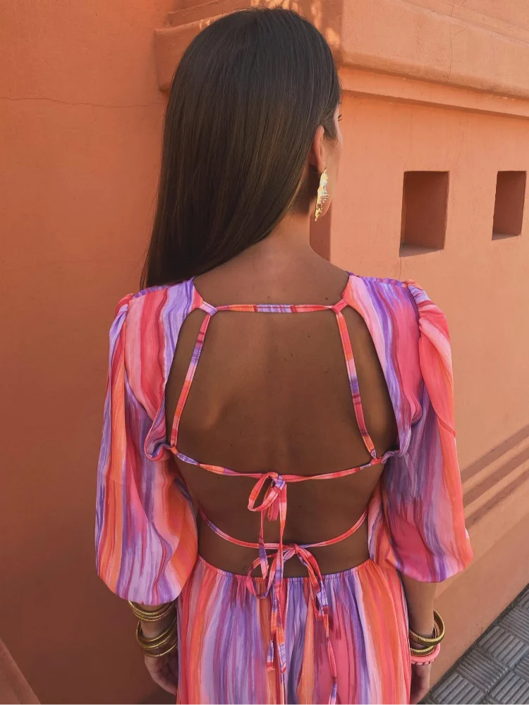 Rhory Tie-Dye Cut-Out Maxi Dress