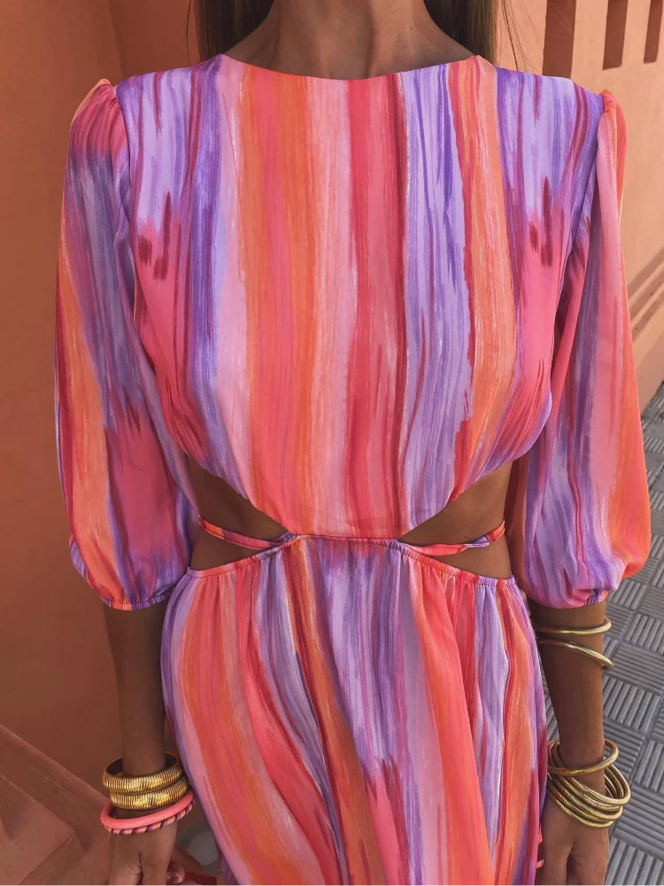 Rhory Tie-Dye Cut-Out Maxi Dress