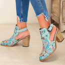 Women's Floral Embroidered Western Ankle Boots – Vintage Cowgirl Style