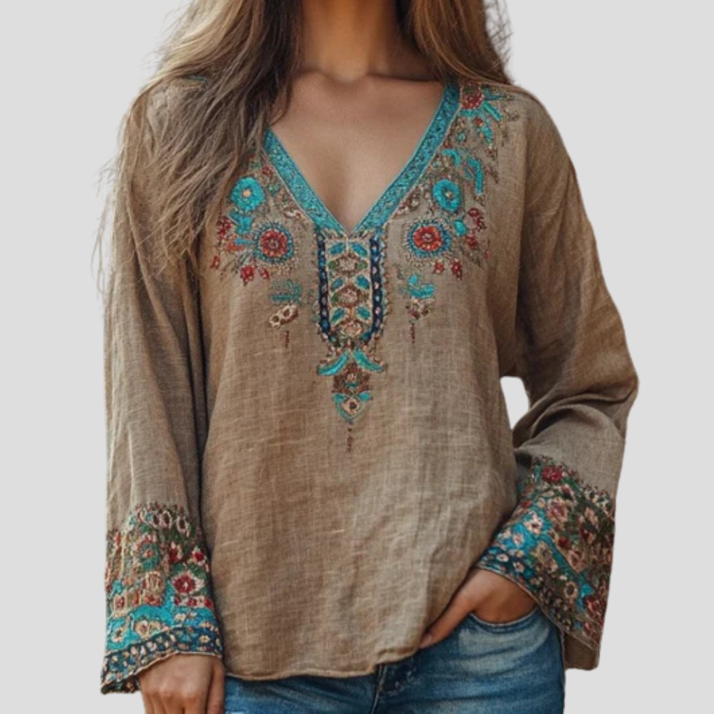 Embroidered Women's Blouse: Chic Elegance for Everyday Wear