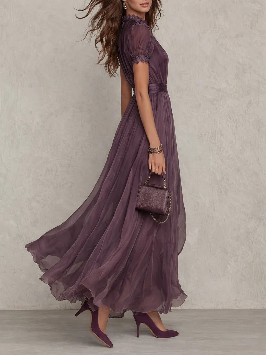 Flavia: Elegant Chiffon Maxi Dress for Special Occasions