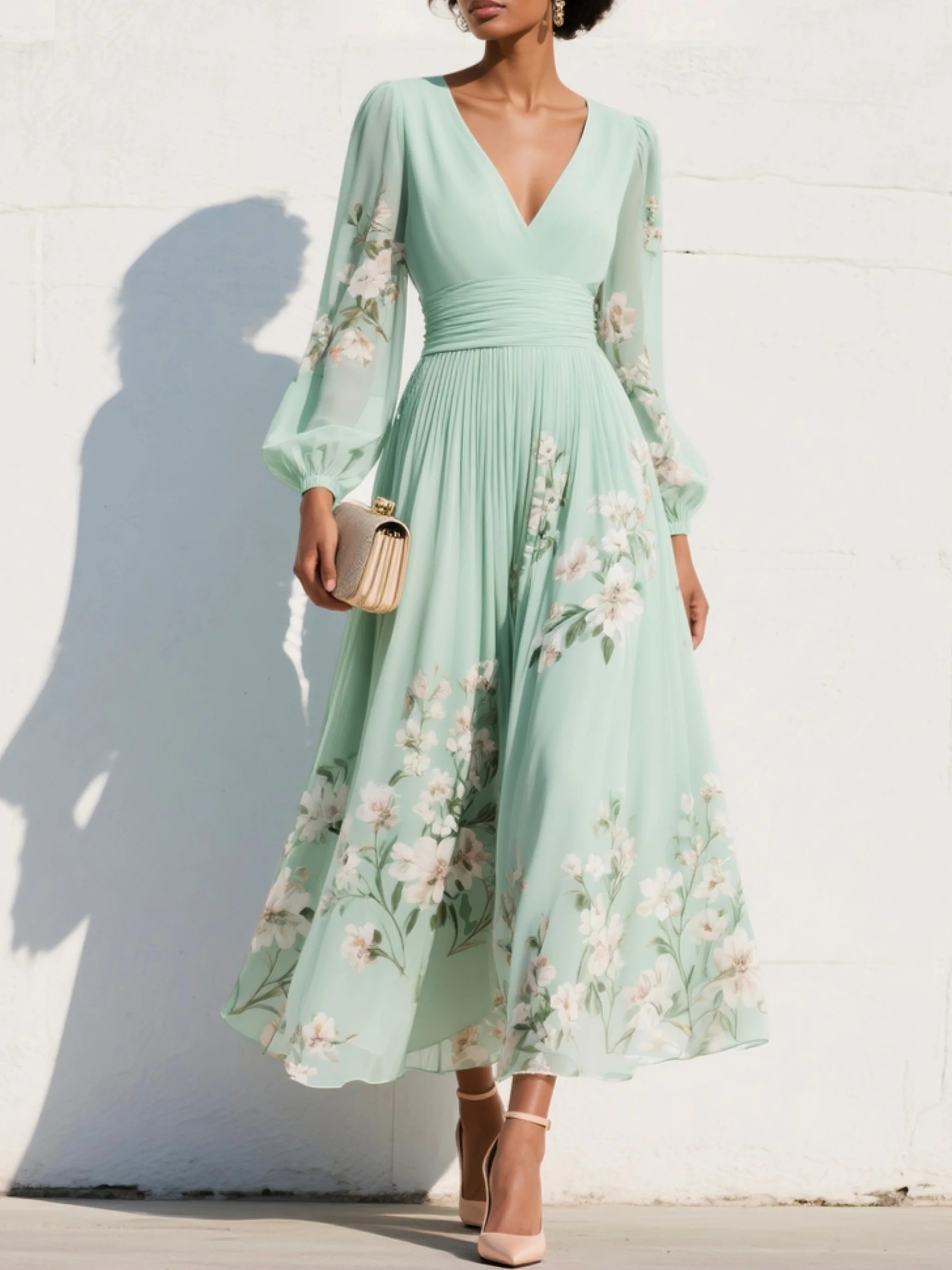 Floral Maxi Dress with Sleeves: Effortless Elegance for Spring Events