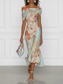 Floral Off-The-Shoulder Midi Dress: Flattering Style for Summer Events 0