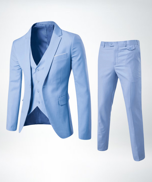 Men’s Three-Piece Suit – Elegant Gilet Slim Fit Formal Tailored Style