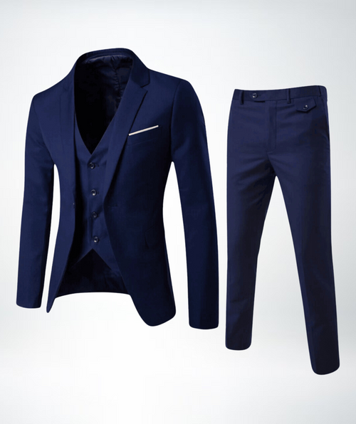 Men’s Three-Piece Suit – Elegant Gilet Slim Fit Formal Tailored Style