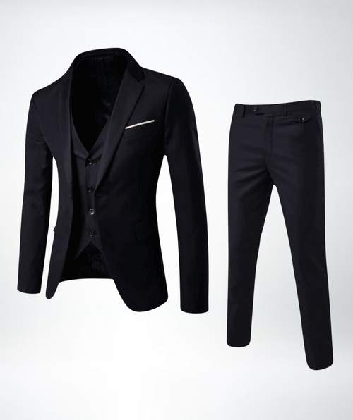 Men’s Three-Piece Suit – Elegant Gilet Slim Fit Formal Tailored Style