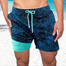 Mens Quick Dry Swim Shorts With Compression Liner – Athletic Beach Shorts
