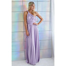 Women's Sleeveless V-Neck Flowing Occasion Dress – Elegant Party Wear