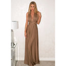 Women's Sleeveless V-Neck Flowing Occasion Dress – Elegant Party Wear