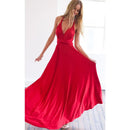 Women's Sleeveless V-Neck Flowing Occasion Dress – Elegant Party Wear