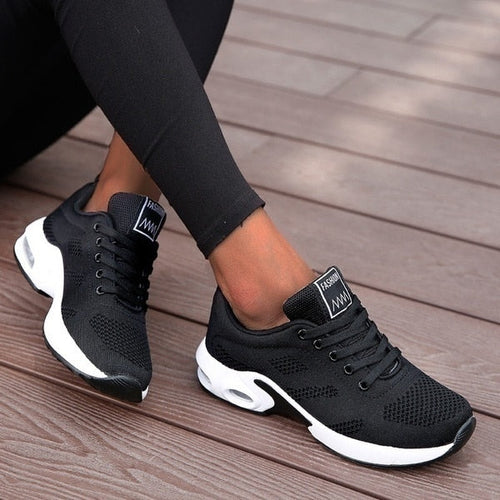 Women's Orthopedic Lightweight Colorful Lace-Up Sneakers – Everyday Comfort Shoes