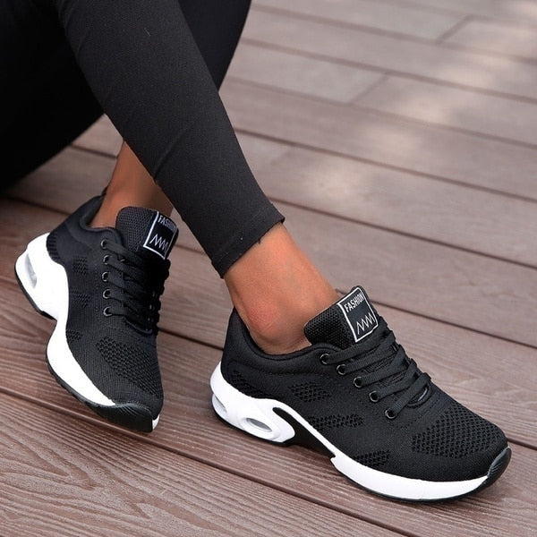 Women's Orthopedic Lightweight Colorful Lace-Up Sneakers – Everyday Comfort Shoes