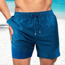 Mens Quick Dry Swim Shorts With Compression Liner – Athletic Beach Shorts