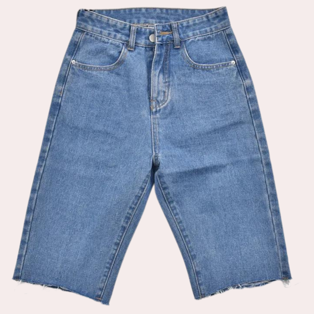 High Waist Women's Denim Shorts – Trendy Casual Jorts for Summer Comfort and Style