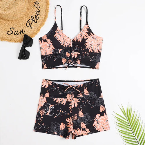 Lucia® | 3-Piece Ombre Lace Bikini Swimsuit With Beach Skirt