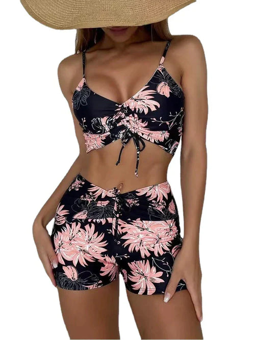 Lucia® | 3-Piece Ombre Lace Bikini Swimsuit With Beach Skirt