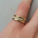 Women's Micro Paved Cubic Zirconia Engagement Ring – Elegant Wedding Band